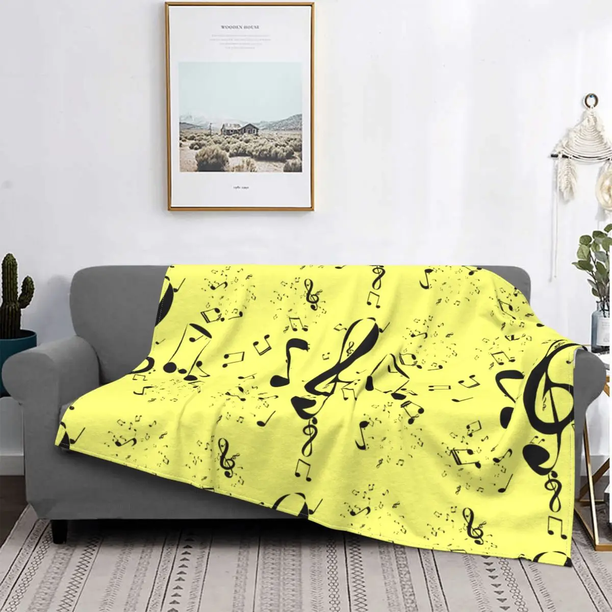 

Замечательное простое дизайнерское одеяло с музыкальными нотами, Коралловое флисовое плюшевое одеяло с принтом мелодии, мягкое покрывало ...