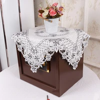 modern cotton embroidered hollow classical tablecloth balcony small round table coffee cup pad furniture electrical dust tapete