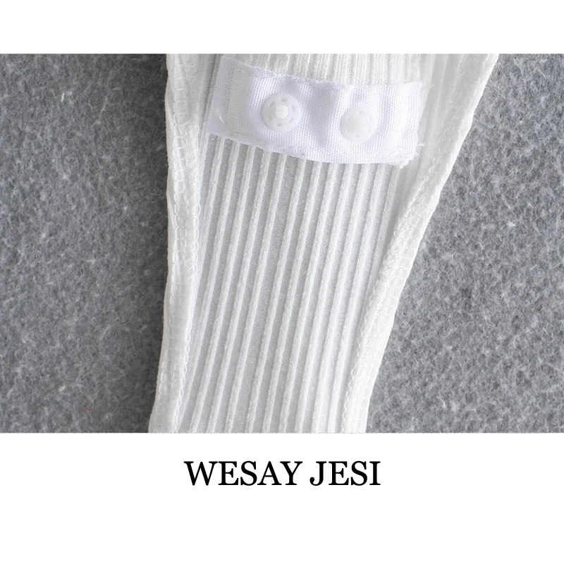 

WESAY JESI Summer 2021 Fashion Bodysuit Women Sleeveless Female Jumpsuit Sexy Vintage Self-Cultivation One-Piece Jumpsuit Daily