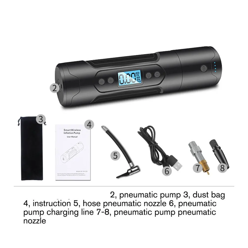 

Portable Air Compressor Tire Inflator Mini inflator Air Pump Wireless Car Tire Pump Multifunctional Inflator Air Pump