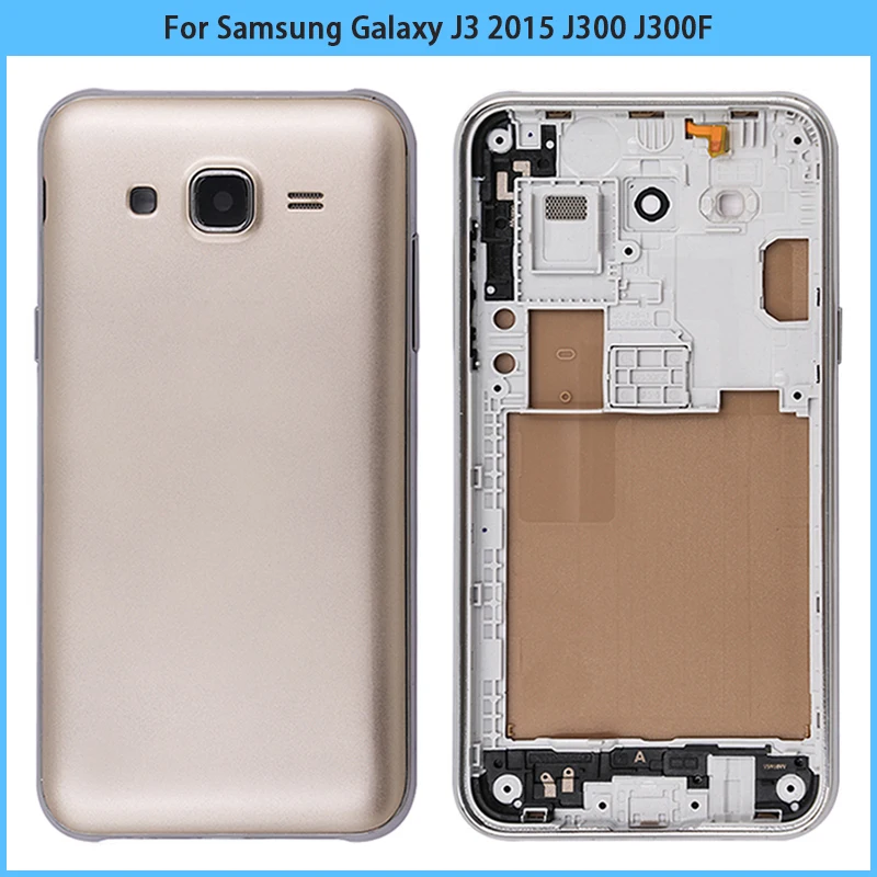 Для Samsung Galaxy J3 2015 J300 J300F J300H J300M средняя рамка + задняя крышка батареи дверь корпус