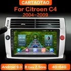 Автомобильный радиоприемник 4 Гб + 64 ГБ, Android 9,0, GPS-навигация, Wi-Fi, RDS, мультимедийный проигрыватель для Citroen C4 C-Triumph C-четыре, 2004, 2005-2009, 2din