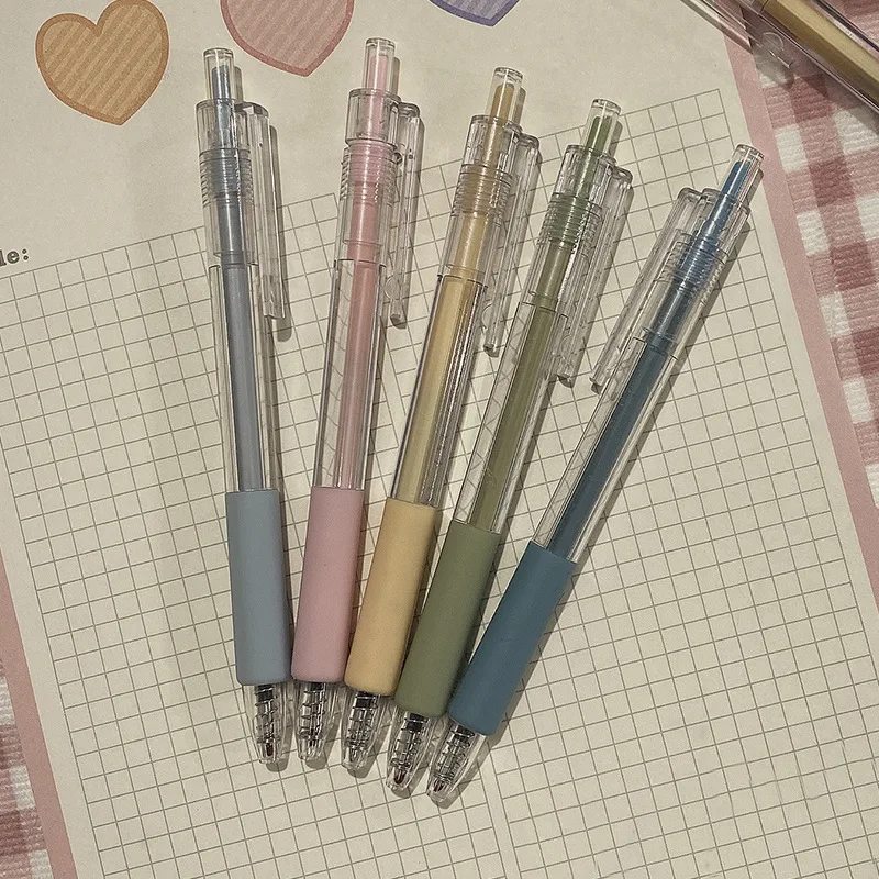 

Colorful students press neutral pen 0.5 white transparent autograph pen office writing water pen stationery