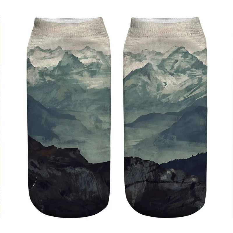 

Women's socks kawaii Ness monster in blue Printed Socks Woman harajuku Happy Funny Novelty cute girl gift Socks for women