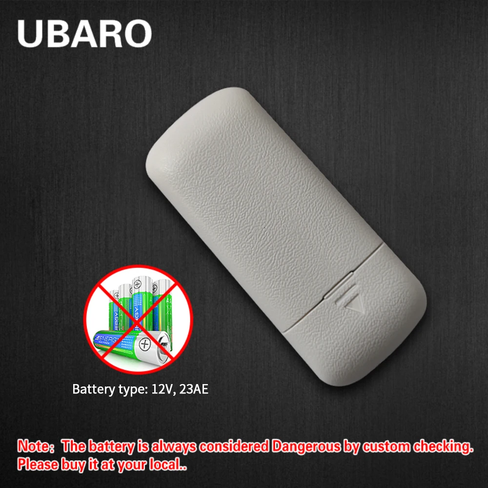 UBARO 433MHZ Remote Controller White PC Material Without Battery Type 12V 23A Four Buttons Learning Matches Code Transmitter |