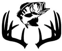 

Наклейка на стену с изображением оленя и рыбы, 15 х15 см