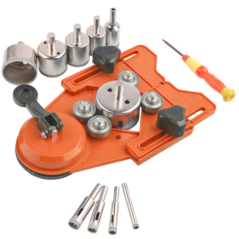 

Drill Hollow Drilling Saw Set, 10 Ceramic Tile Hole Saw with Hole Saw Guide Rod, for Ceramics, Glass, Ceramic Tiles