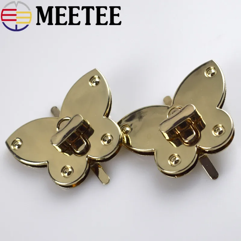 2 шт. Meetee новые сумки с золотым замком металлическая упаковка закрученные замки