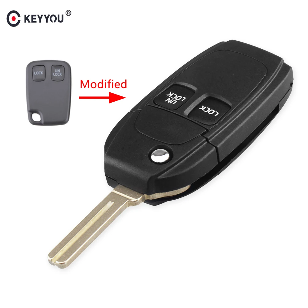 

Ключ KEYYOU, 10 шт., корпус автомобильного ключа дистанционного управления, чехол, модифицированный ключ для Volvo XC70, XC90, V40, V50, V70, V90, C30, C70, S40, S60, S70, ...