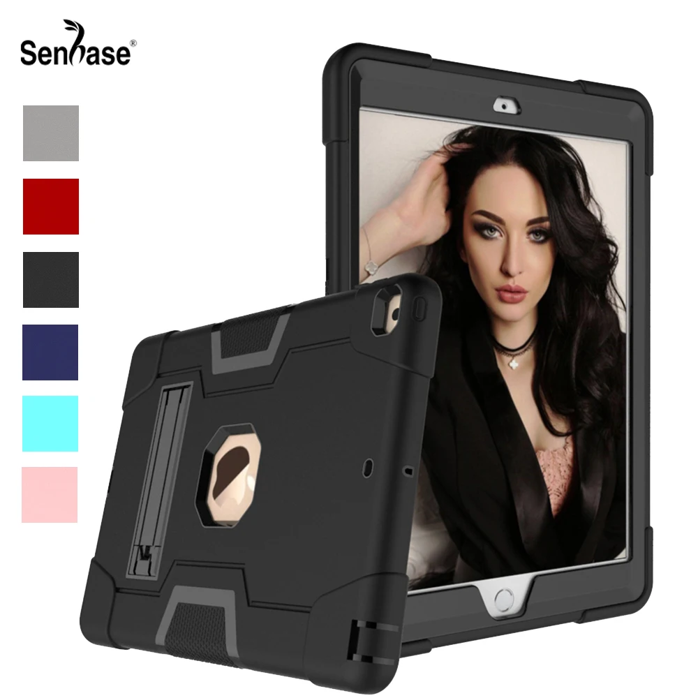 

For iPad 10.2 2019 7th 8th 9th Gen A2602 A2198 A2270 Case Shockproof Kids Safe PC Silicon Hybrid Stand Full Body Tablet Cover