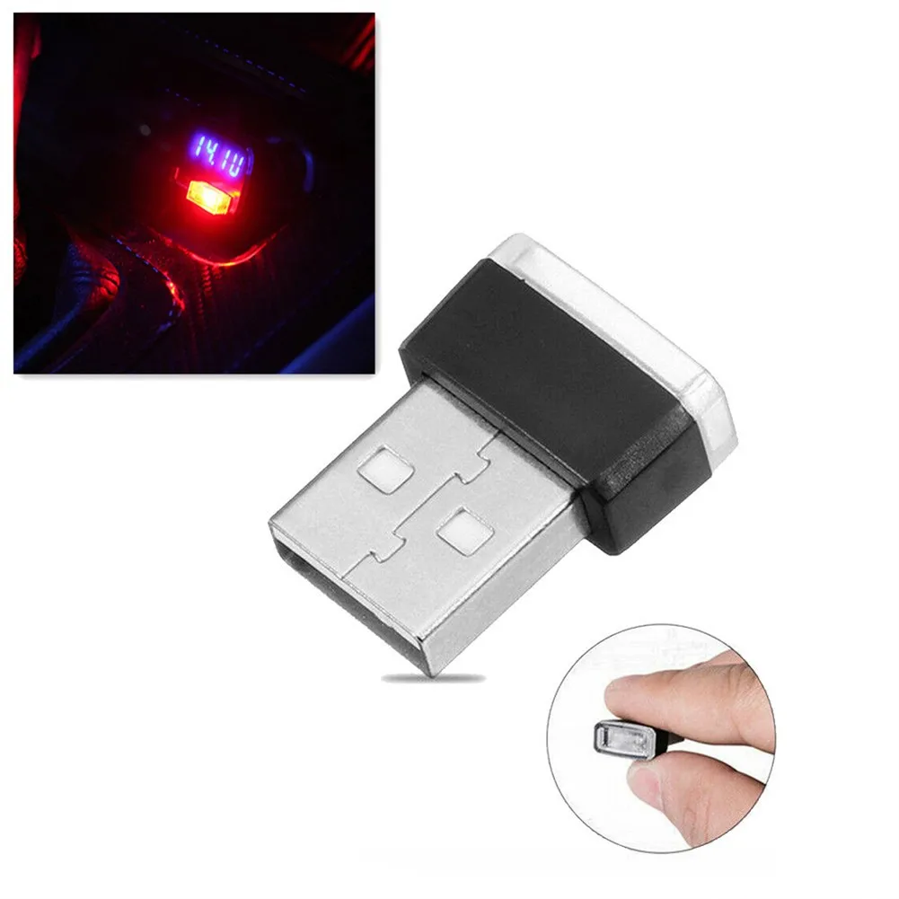 

1PCS Car Portable Mini USB LED Neon Atmosphere Light Car Interior Decorative Lamp Colorful Car Lights Accessories