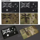 Светоотражающие нашивки с вышивкой в виде австралийского новозеландского флага, тактические военные нашивки, вышитые значки с австралийским флагом