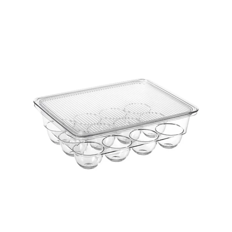 

12/14/21 Grids Egg Storage Box Transparent Thicken Plastic Container Egg Holder for Home Refrigerator Kitchen Egg Storage Box