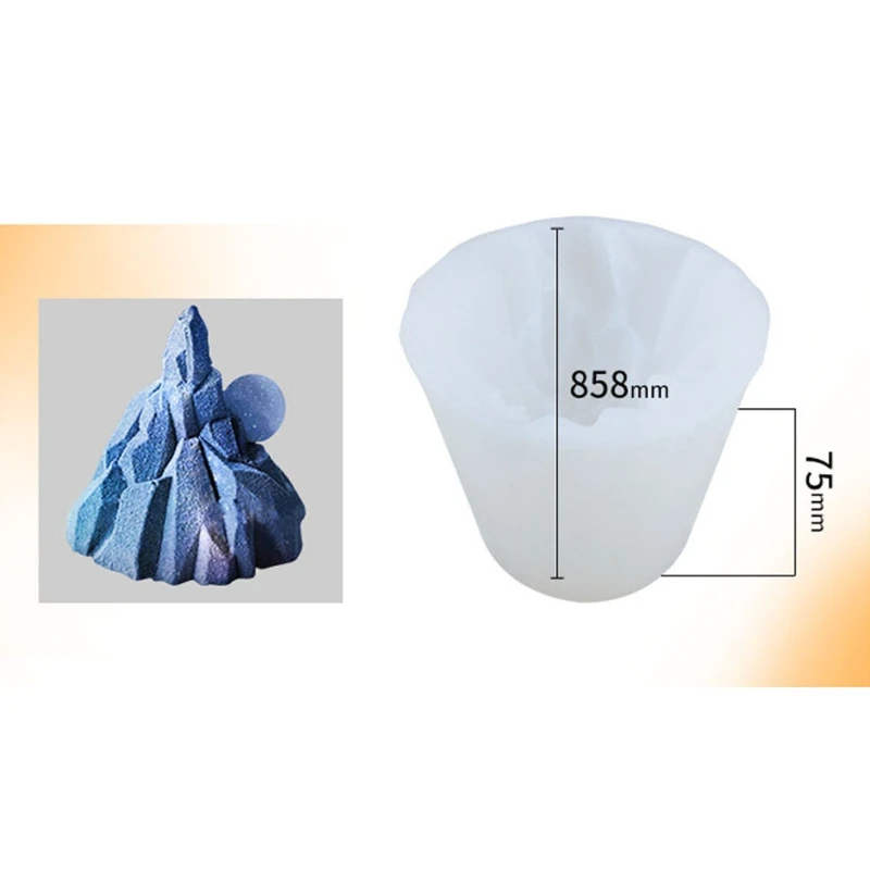 

2 Styles Handmade Snow Mountain Ice Mold GumpasteIce Mountain Cookie Moldes Fondant Silicone Cake Decor Mould Sugarcraft