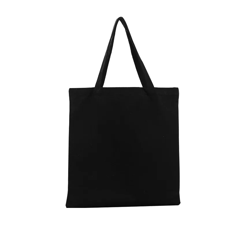 

40x50cm Large Capacity Canvas Tote Bags Black Reusable Eco Shopping Bag Foldable Shoulder Grocery Bags Daily Use Handbags