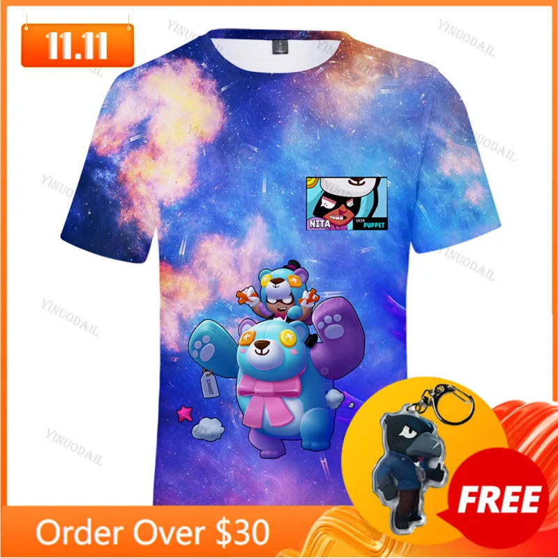 

NITA Shooting Game PRIMO 6 To 19 Years Kids T-shirt 3D Printed Tshirt Boy Girls Browlers Cartoon T-shirt Tops Teen Clothes