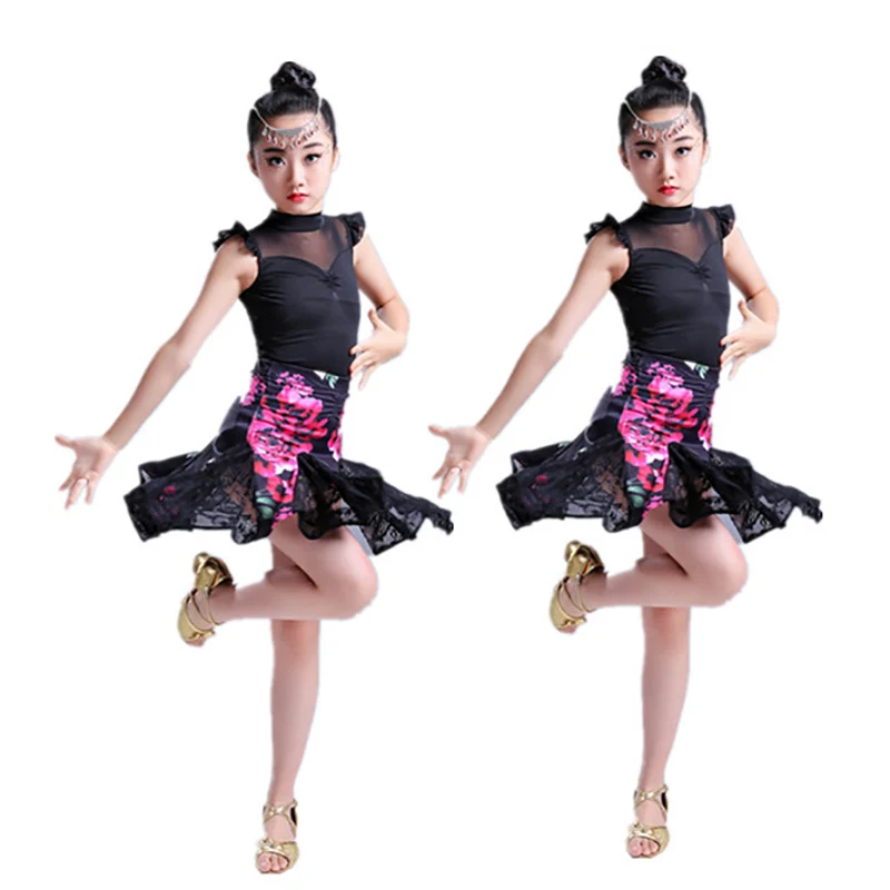 Детское платье для латиноамериканских танцев летние платья бальных Румба чача