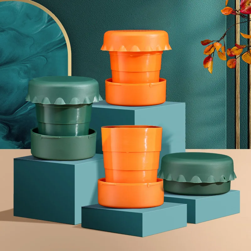 Пластиковая Складная чашка выдвижная бутылка для воды портативная чая и кофе