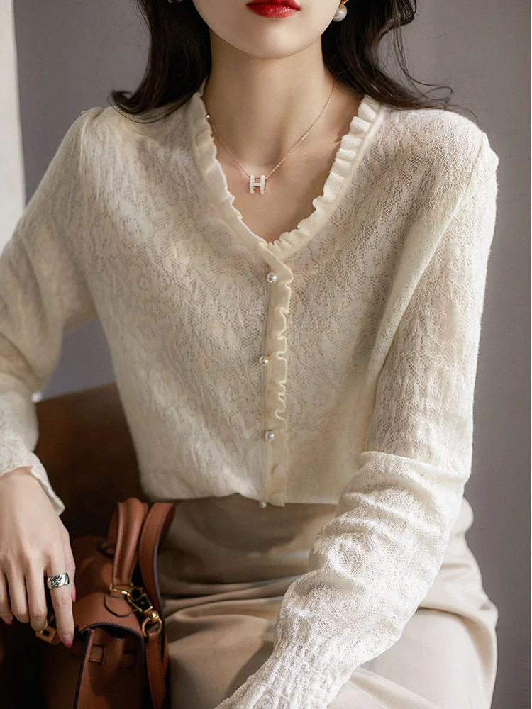 Высококачественный модный дизайнерский однотонный Кардиган с длинным рукавом