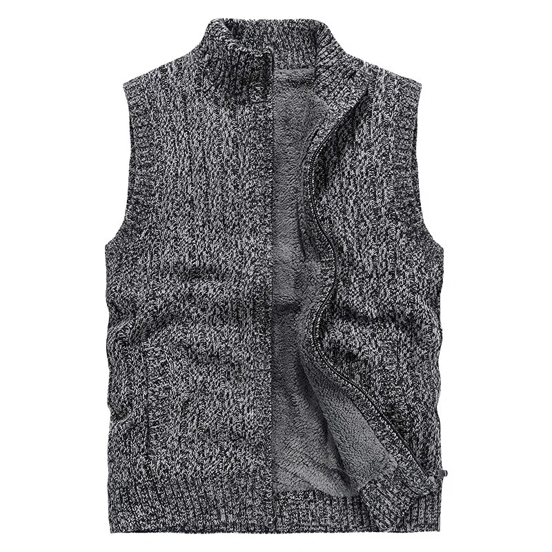 Трикотажный жилет в стиле милитари мужской свитер бархатный толстый Флисовая