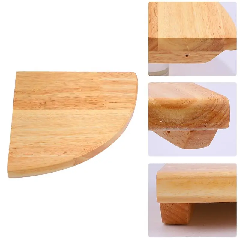 Настенная угловая полка в форме вентилятора 9 дюймов белый дуб практичная