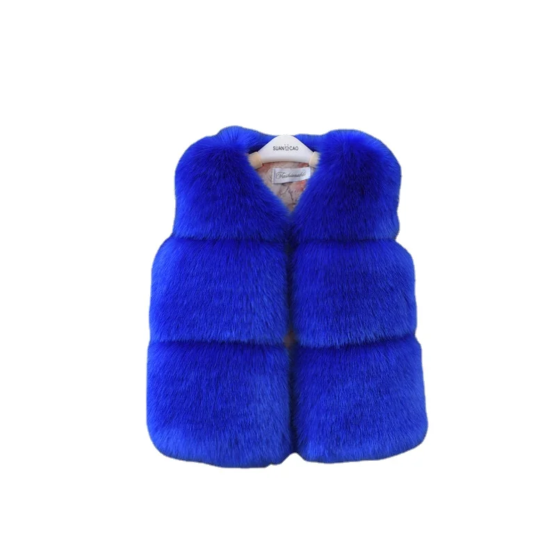 Baby Girl Faux Fur Coat Vest Children's Winter Jacket Waistcoat Family Matching Outfits Kids Girls Clothing Vest Outwear