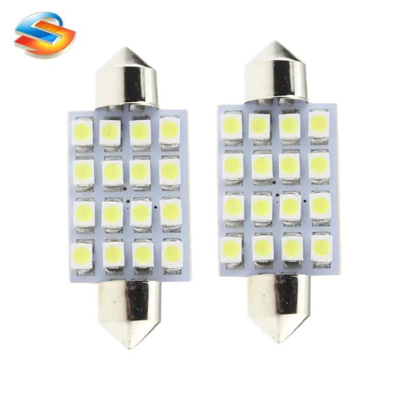 Бесплатная доставка 100 шт. 31 мм 36 39 41 16SMD 1210 3528 светодиодная гирлянда Внутренняя