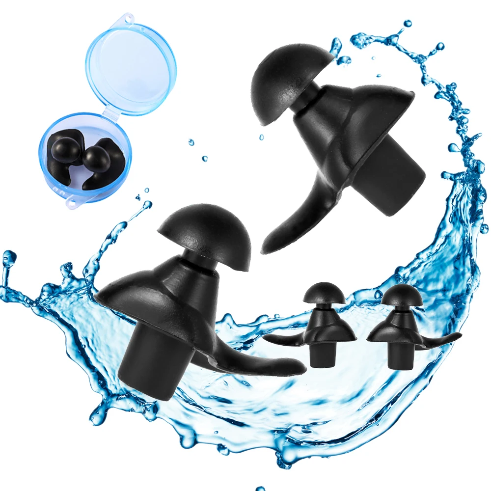 1 пара/2 шт. затычки для ушей Эко дружественных силикона Водонепроницаемый