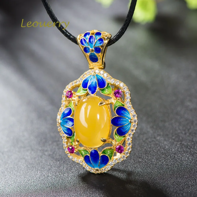 Женское украшение из серебра 925 пробы с восковой подвеской|Подвески| |