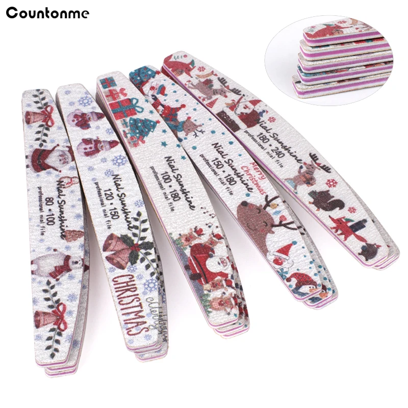 

Пилки для ногтей в рождественском стиле, 5 шт./10 шт.