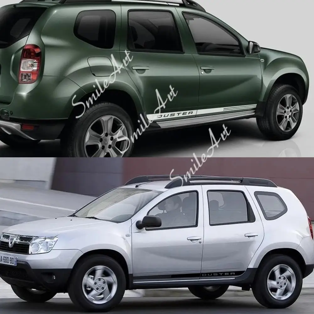 

2 шт., виниловые наклейки на боковые двери автомобиля Dacia Renault Duster