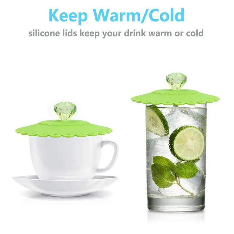 Круглая крышка для кружки пищевого класса с алмазным покрытием (набор из 6)