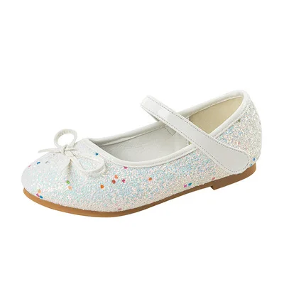 

Children's Sandals Princess Shoes Girls Butterfly Sequins Flat Performance Shoes Kids Girl Dance Leather Shoes Chaussures fille