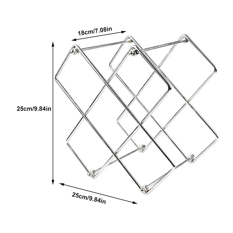 

Wine Rack 5 Bottles Wine Storage Holder Foldable Free-Standing Wine Shelf Cabinet Modern Design Countertop Space Saver for Home