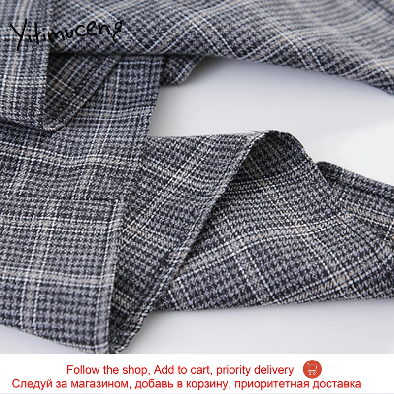 

Yitimuceng Irregular Plaid Button Skirt Women High Waist Mini A-Line Solid 2021 Summer Office Lady Fashion New Skirts Hot Sale
