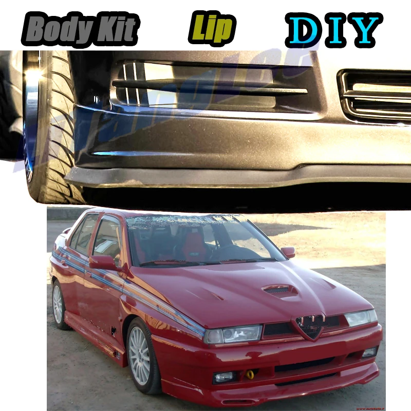 Передний бамперный спойлер автомобиля для Alfa Romeo 33 155 AR Tune Modified Body Kit VIP Hella Flush Lips.