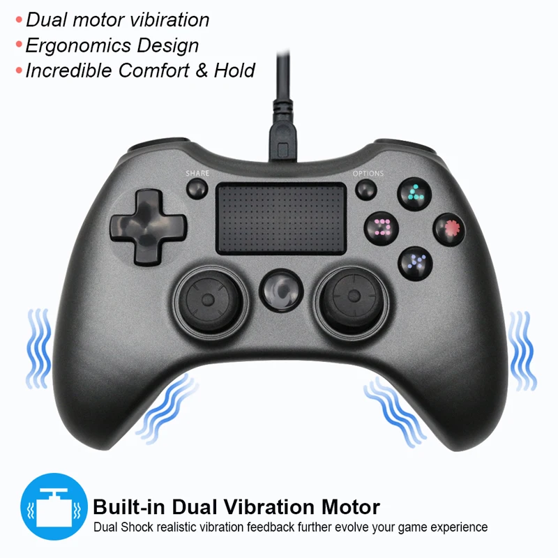 USB проводной игровой контроллер джойстика для PS4/PS3 вибрации Gmapad джойстик геймпады для PlayStation4/ПК Win7/8/10 пульта