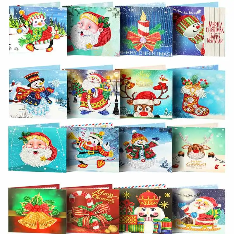 6 шт. поздравительные открытки с алмазным рисунком|Алмазная мозаика и вышивка| |