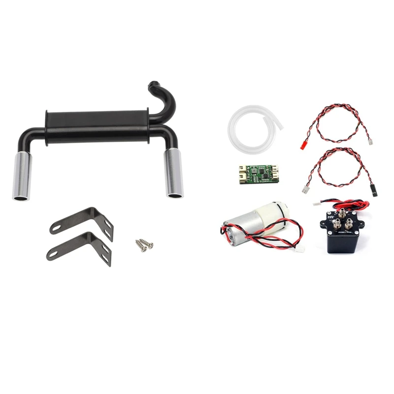 

Металлическая выхлопная труба, выхлопная труба для Traxxas TRX4 Axial SCX10 90046 и генератор дыма для холостого хода двигателя