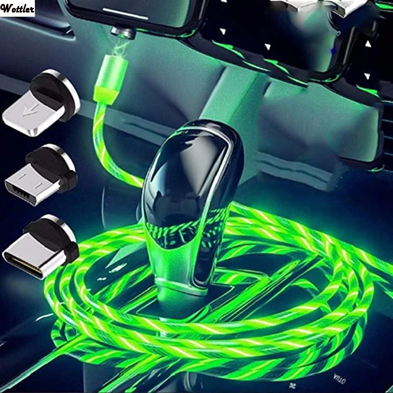 

Зарядка PMXBT Micro USB Type-C магнитная светодиодная для iPhone, Android, Phone USBC