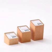 mini sign display holder metal wood acrylic price name card tag label retail store counter top shelf stand case