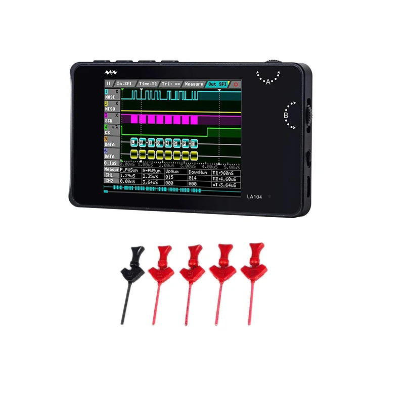 Цифровой логический анализатор 2 8 дюймов Sn 4 канала Осциллограф SPI IIC UART