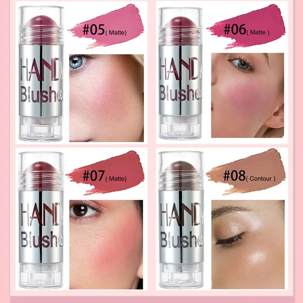 

8 Colors Makeup Cream Blush Stick Face Makeup Shimmer Contour Cream Cheek Blusher Cosmetics Brighten Pink Blush Make Up