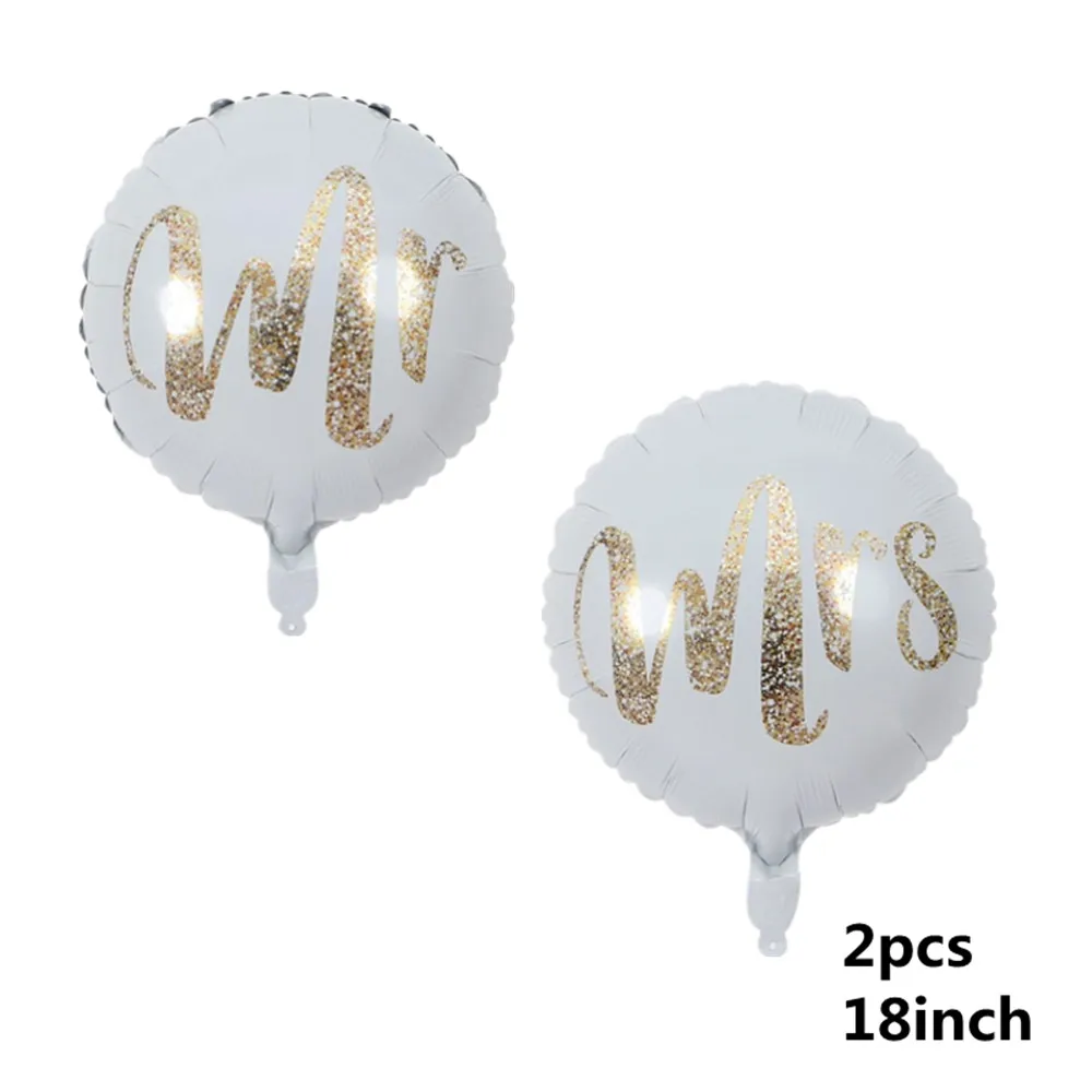 2pcs Большой размер 36 дюймов Mr Mrs белые латексные воздушные шары для свадебной вечеринки, свадебные вечерние воздушные шарики для свадьбы - Цвет: 2pcs