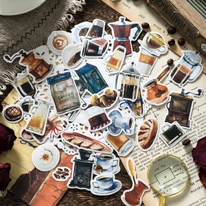 Еда стикер с Кофе Милые Южная Корея в японском ретро-Бумага самоклеящихся стикеров журнал товары для рукоделия наклеки стационарный