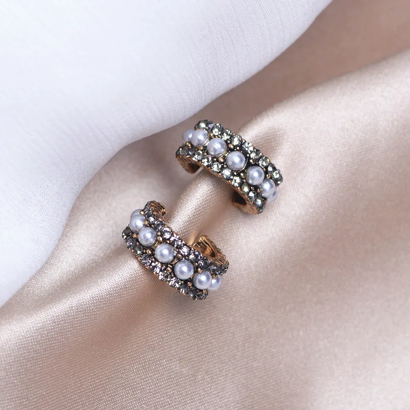 Винтажные антикварные круглые серьги золотого цвета для женщин серьги-кольца с