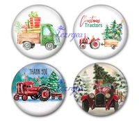 christmas tractors glass cabochon christmas express round photo glass cabochon demo flat back making findings