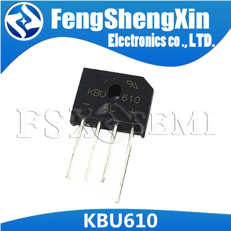 Мостовые выпрямители 5 шт./лот KBU606 KBU610 KBU806 KBU808 KBU810 KBU1010 KBU1510 KBU2510 KBU3510 DIP-4 - купить по