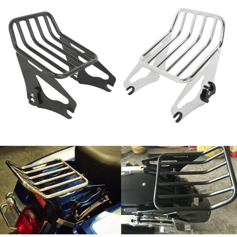 Съемная багажная стойка со съемной спинкой для мотоцикла Harley Touring Street Electra Glide Road