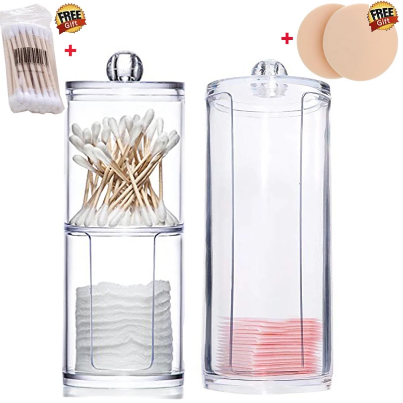 Коробка для хранения косметики Два в одном прозрачный хлопковый тампон блокнот